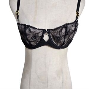 Chantelle Black Lace Underwire Bra NWT